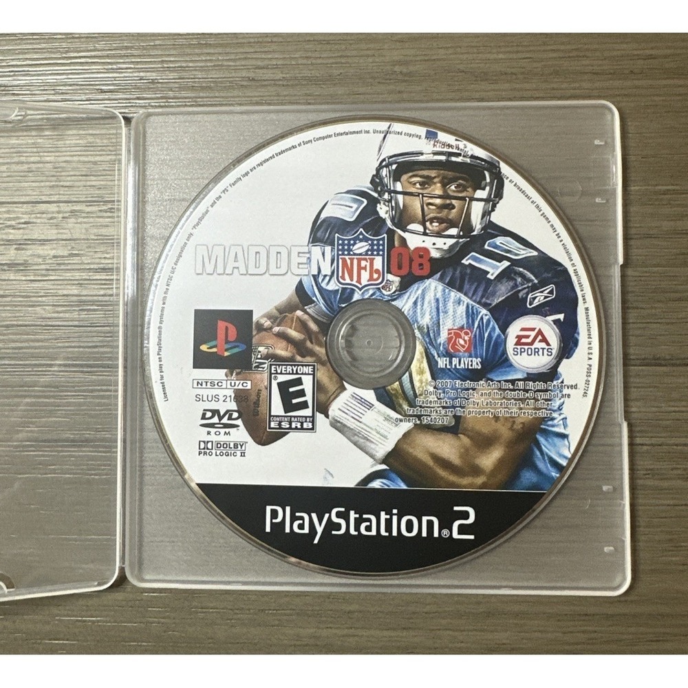 Madden NFL 08 (Sony‎ PlayStation 2, 2007) Disc Only